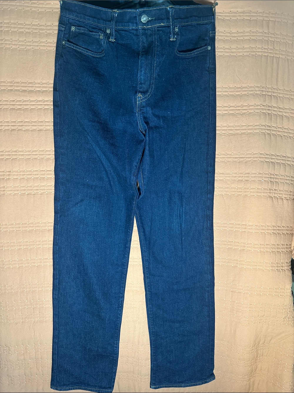 J. Crew Men's Dark Blue Straight Jeans